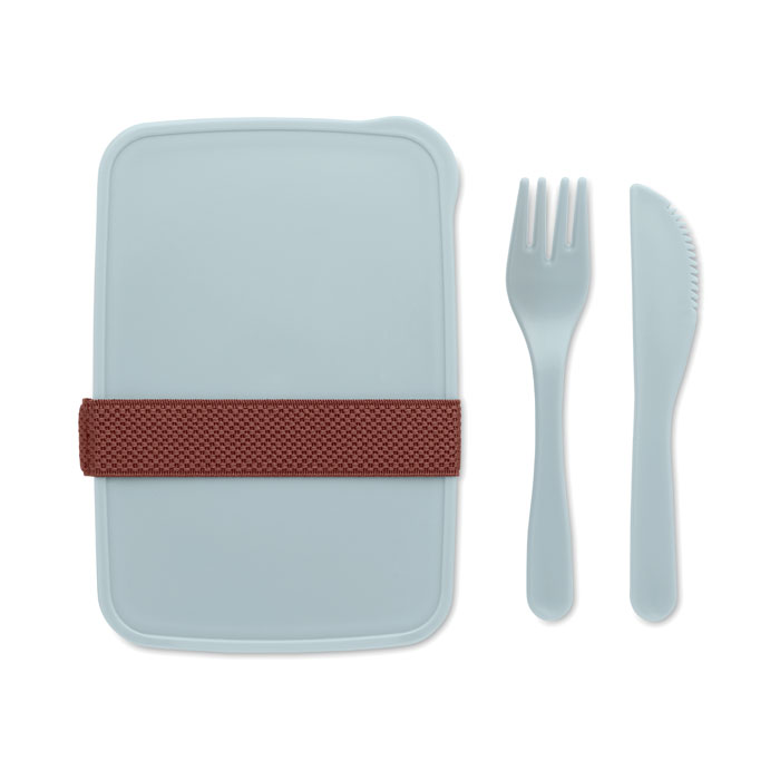 Lunch box with cutlery Blu Bambino item picture side
