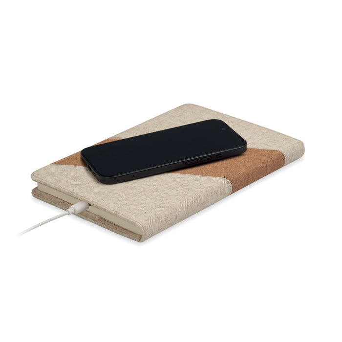 Notebook A5 con caricatore da 1 Beige item detail picture