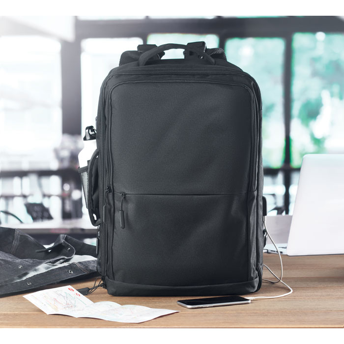 Backpack 600D RPET Nero item picture 1