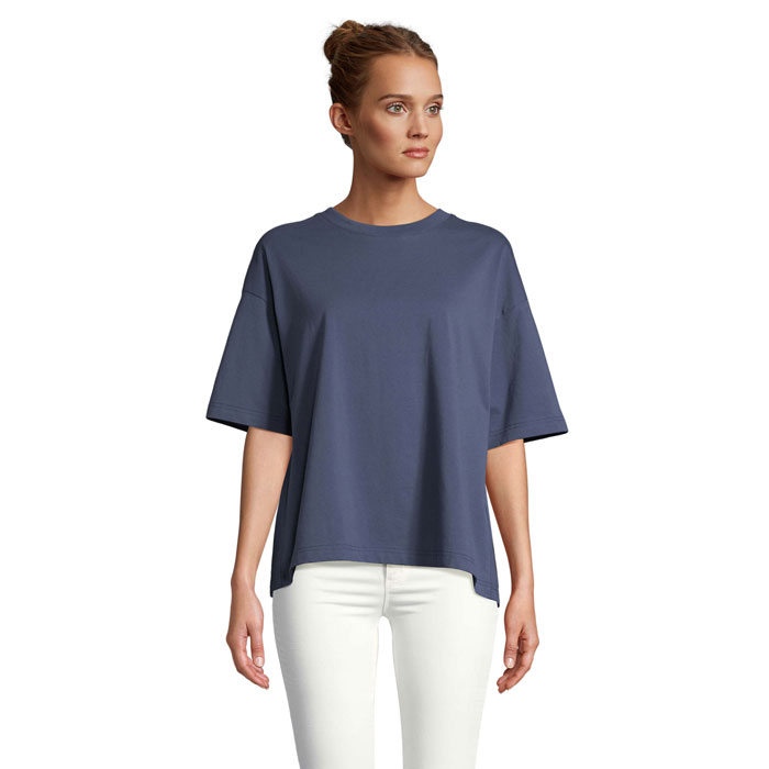 BOXY WOMEN OVERSIZE T-SHIRT Denim item picture front