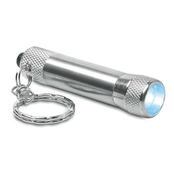 Aluminium torch with key ring Argento item picture back