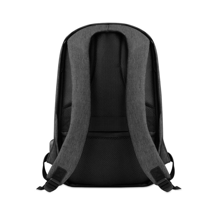 2 tone backpack incl USB plug Nero item picture side