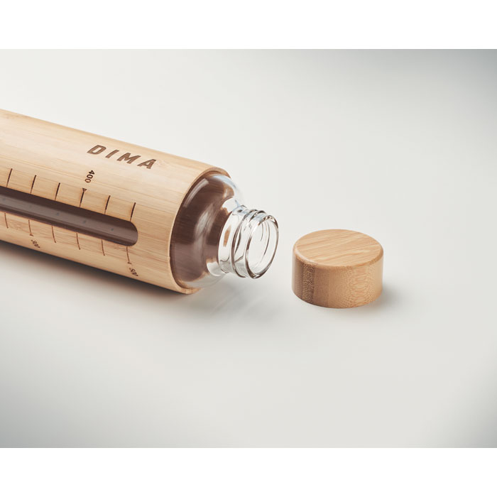 Bottiglia in vetro  600ml wood item picture printed