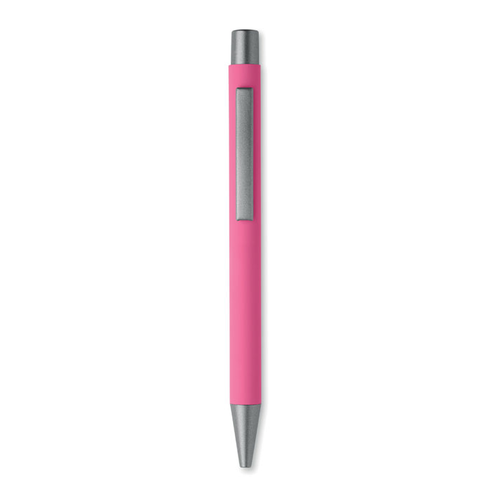 Recycled aluminium ball pen Fucsia item picture open