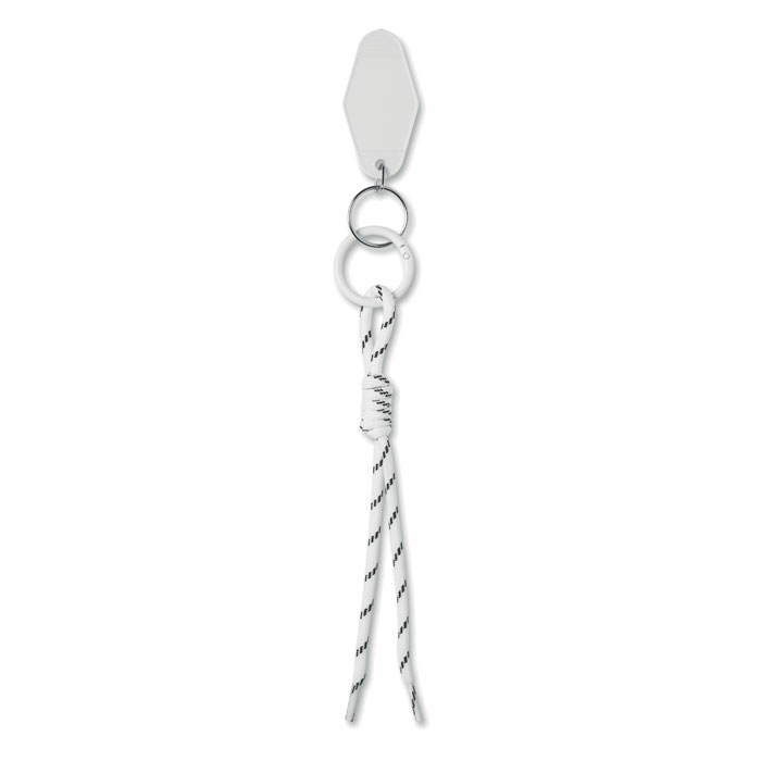 Braided rope with tag keyring Bianco item picture back