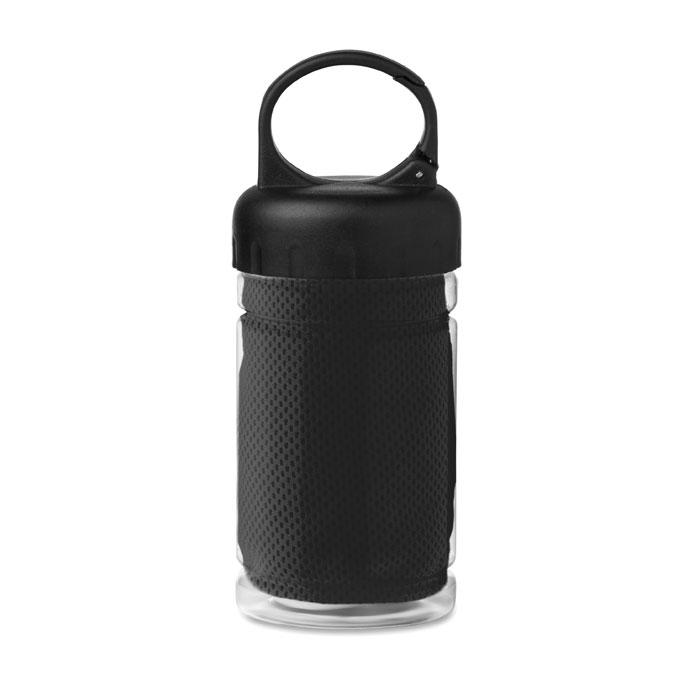 Cooling towel in PET bottle Nero item picture front