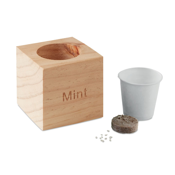 Herb pot wood "MINT" Legno item picture back