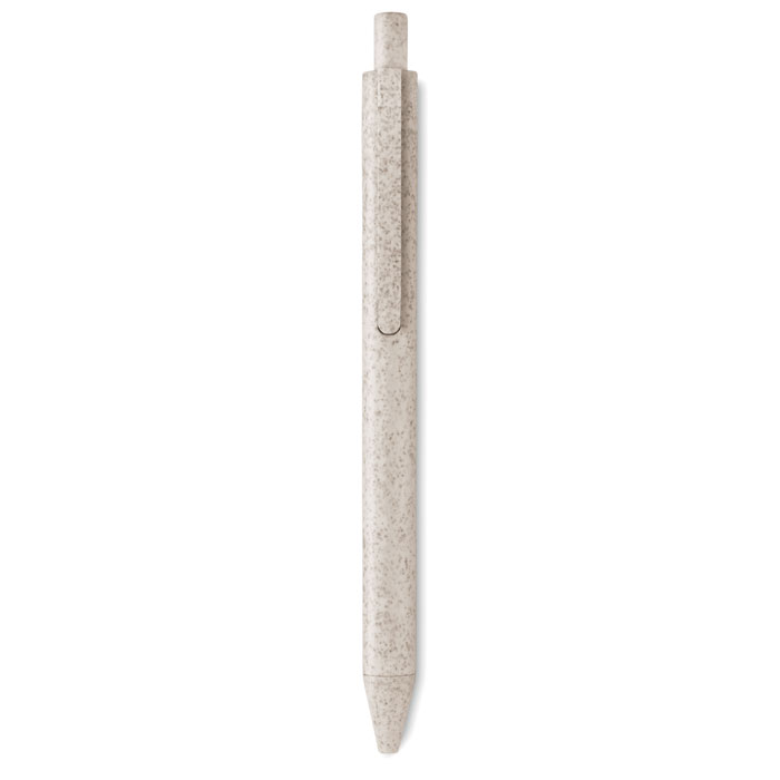 Wheat Straw/ABS push type pen Beige item picture front