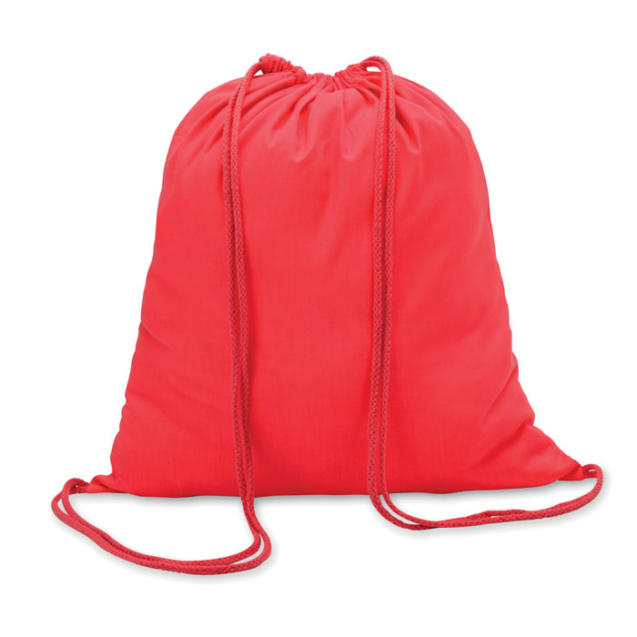100gr/m² cotton drawstring bag Rosso item picture front