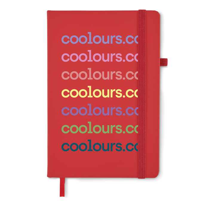 Notebook A5 in PU riciclato Rosso item picture printed