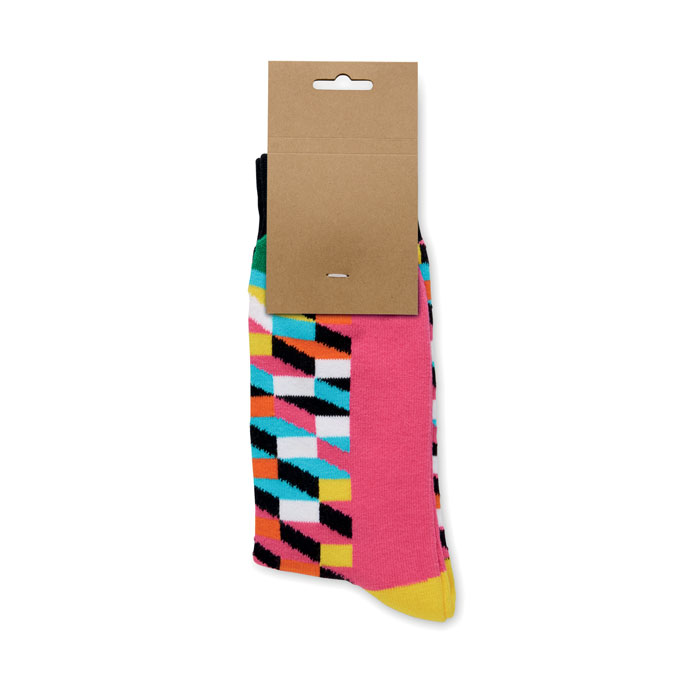 Calzini con motivi fantasia Fucsia item picture open