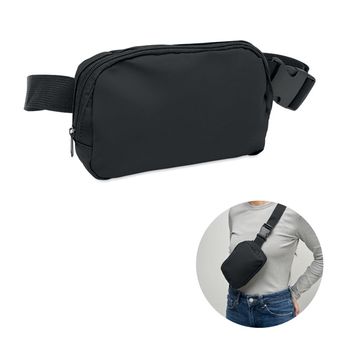 Waist bag in 210D polyester Nero item picture front