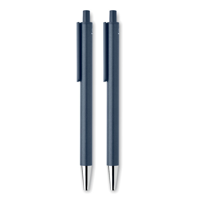 Recycled aluminium pen set Francese Navy item picture open