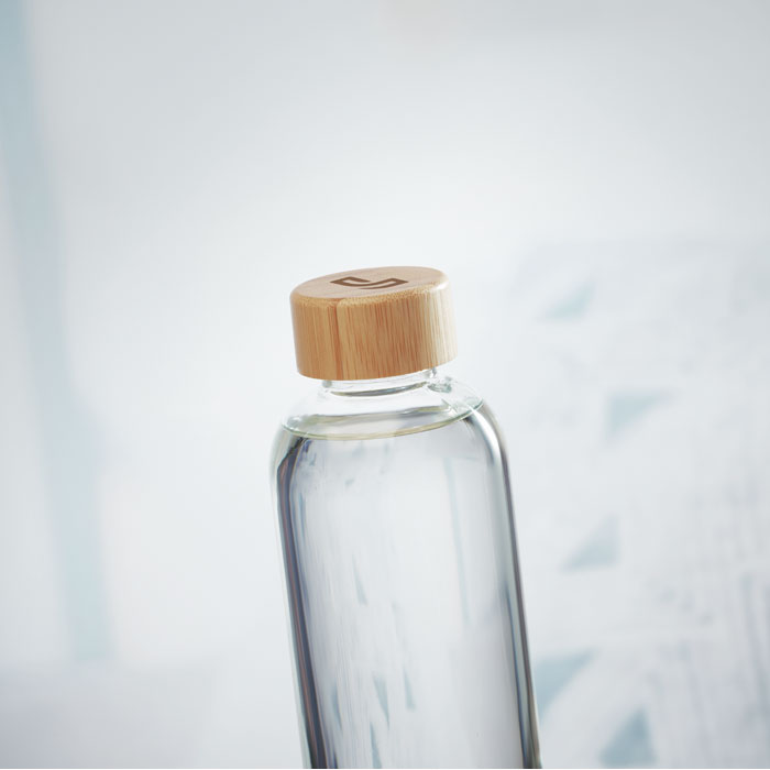 Bottiglia in vetro 650ml transparent item picture printed