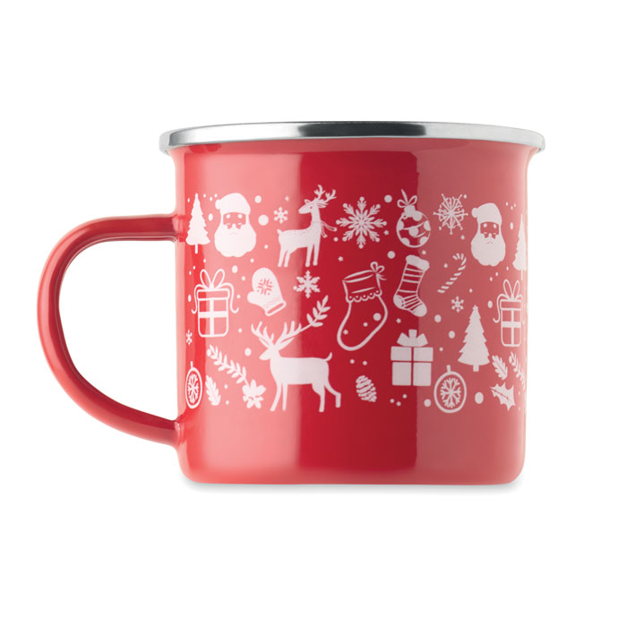 Tazza smaltata natalizia 300ml Rosso item picture open