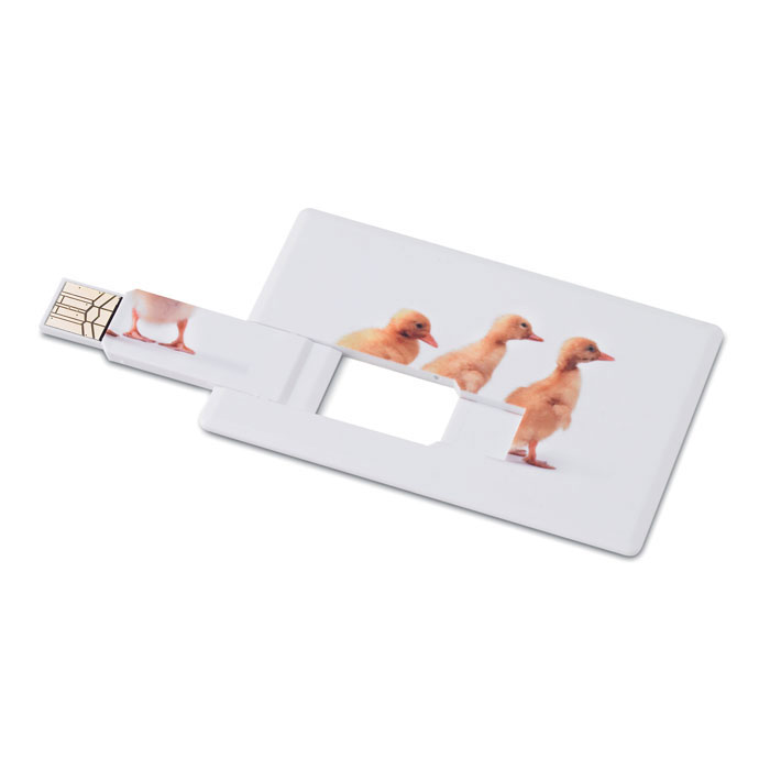 Creditcard. USB flash 4GB white item picture front