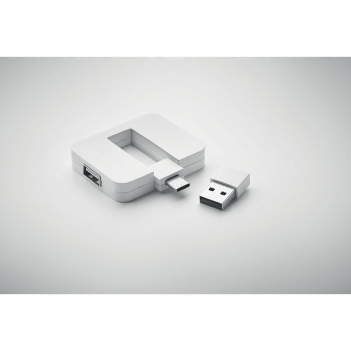 Hub USB a 4 porte Bianco item detail picture