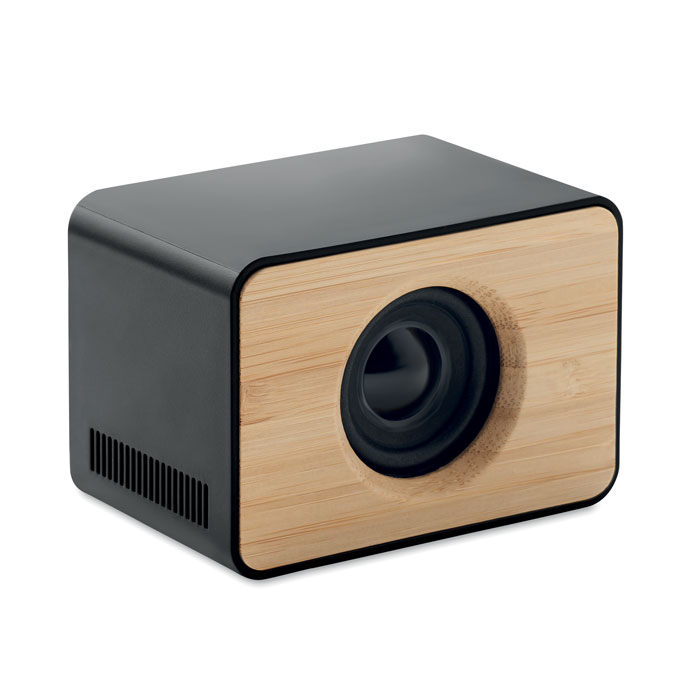 Speaker wireless in bamboo 5.0 black item picture front