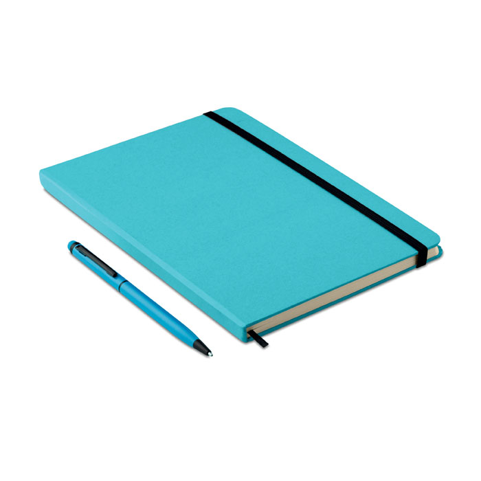 Set notebook turquoise item picture back