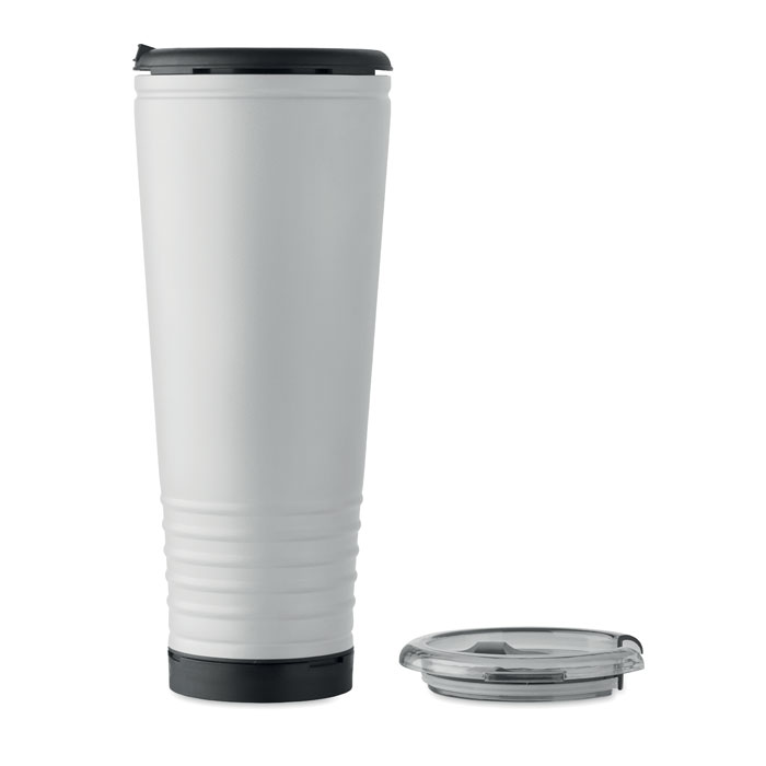 Bicchiere doppio strato 700 ml Bianco item picture back