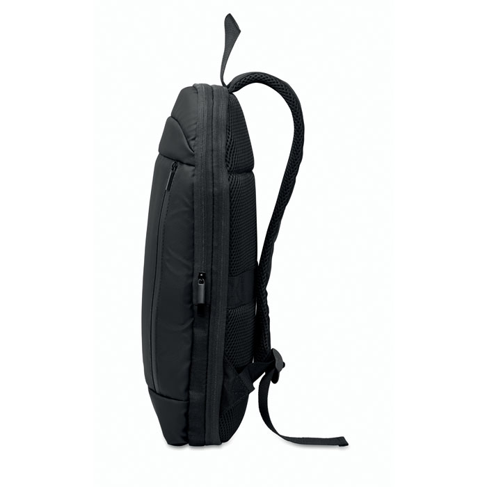 Expandable 600D RPET backpack Nero item picture 4