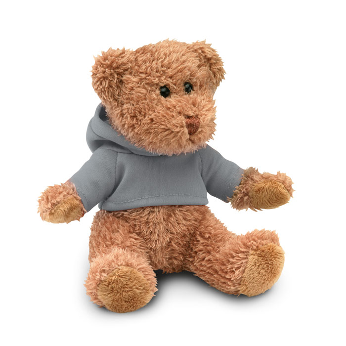 Teddy bear plus with hoodie Grigio item picture back