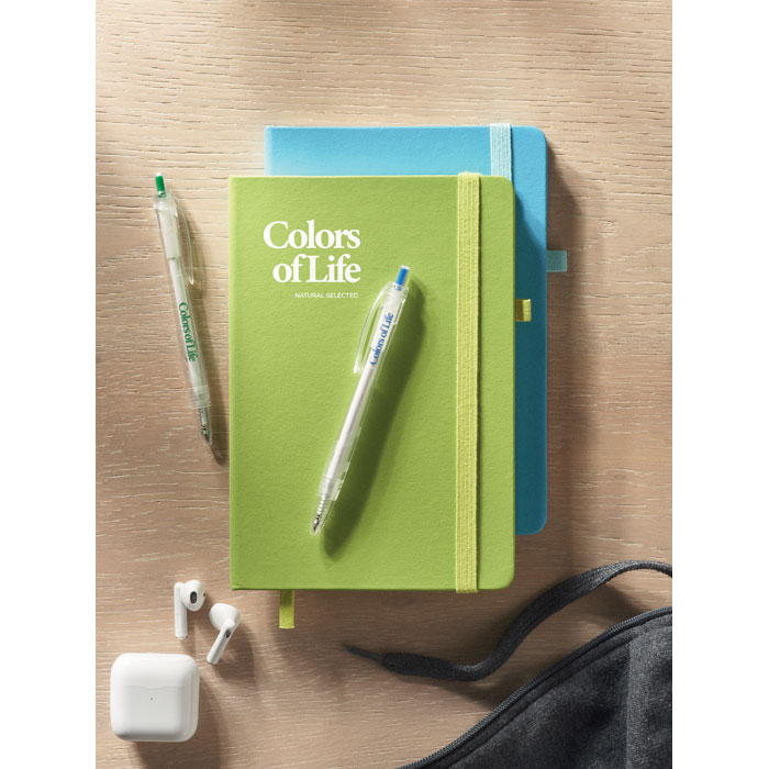 Notebook A5 in PU riciclato Lime item picture printed
