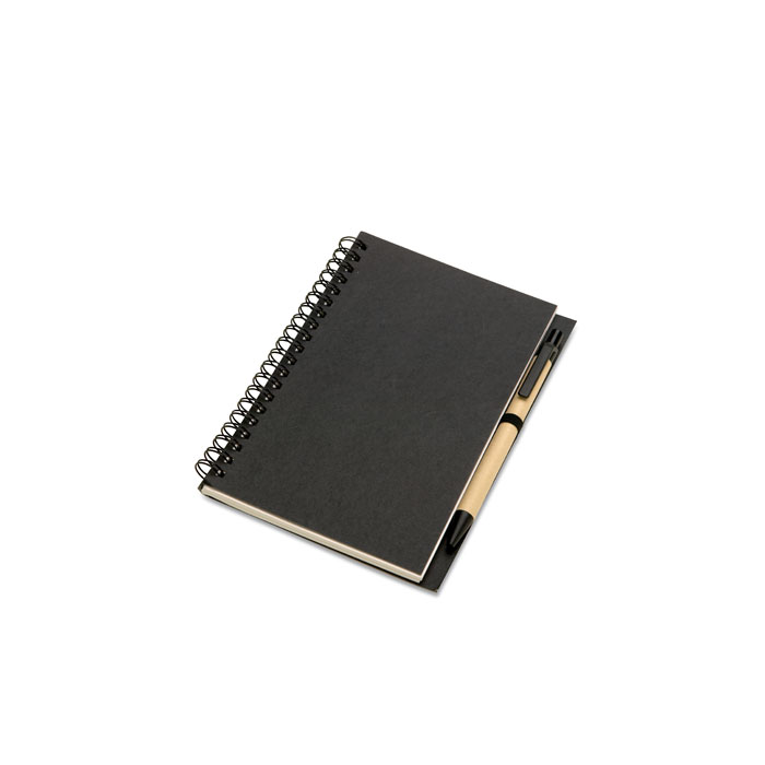 B6 Recycled notebook with pen Nero item picture front