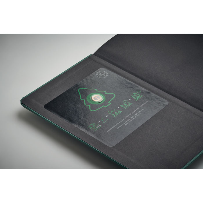 Notebook A5 in carta riciclata Verde Scuro item detail picture