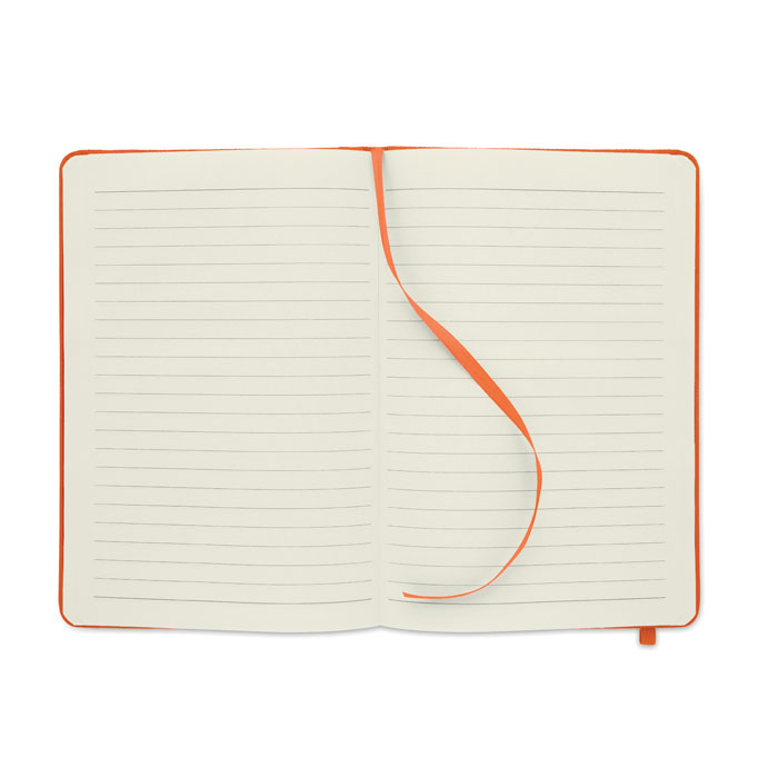 Notebook A5 in 600D RPET Arancio item picture open
