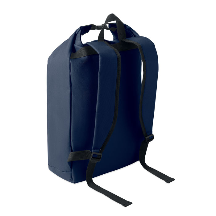 15'' roll top laptop backpack Francese Navy item picture back