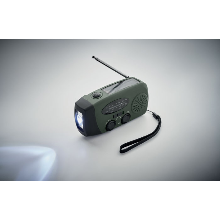 Radio portatile con torcia LED Verde Scuro item detail picture