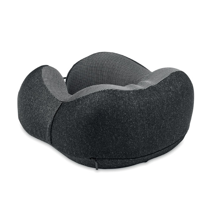 Travel Pillow in RPET Grigio Pietra item picture side