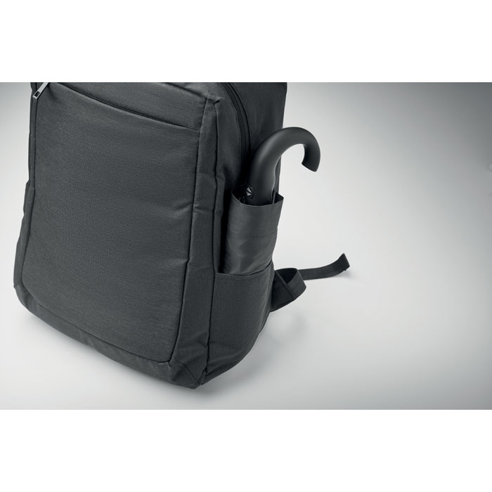 480D RPET backpack trolley Nero item picture side