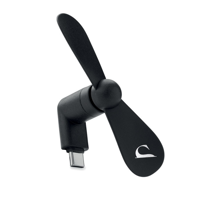 Portable USB-C fan Nero item picture printed