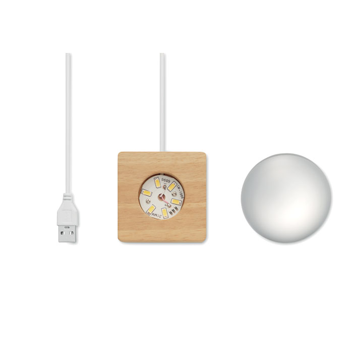 Palla di vetro a LED Legno item picture 6