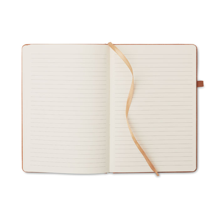 Notebook A5 in PU riciclato brown item picture open