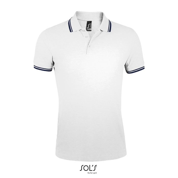 PASADENA polo uomo 200g white / navy item picture front