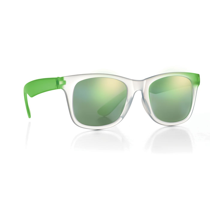 Sunglasses with mirrored lense green item picture back