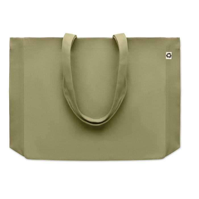 Canvas Recycled bag 280 gr/m² green item picture side