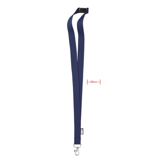Lanyard in RPET blue item picture front