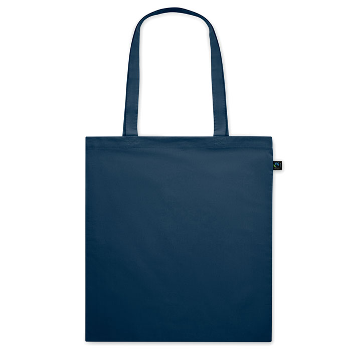 Fairtrade shopping bag140gr/m² Blu item picture open