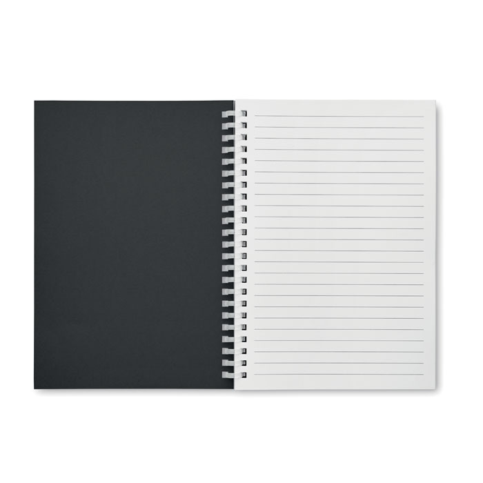 Notebook in cartone riciclato A Nero item picture open