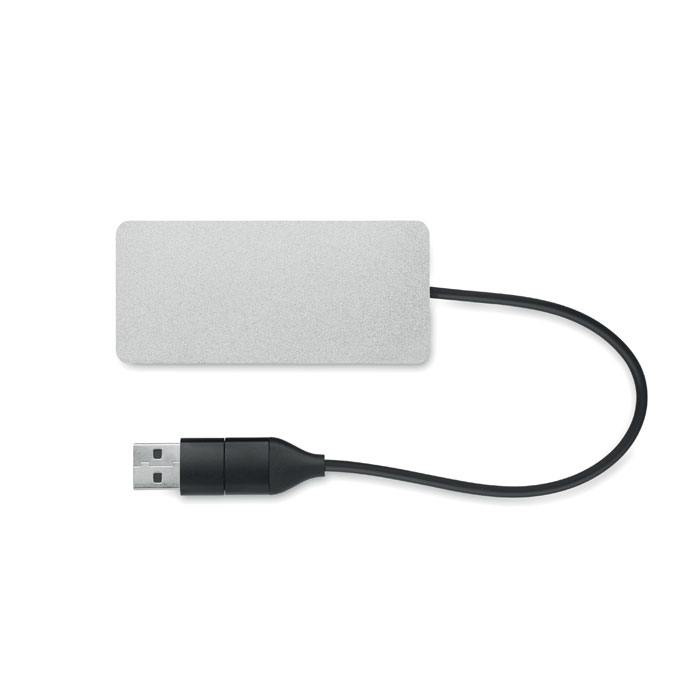 Hub USB a 3 porte Argento item picture back