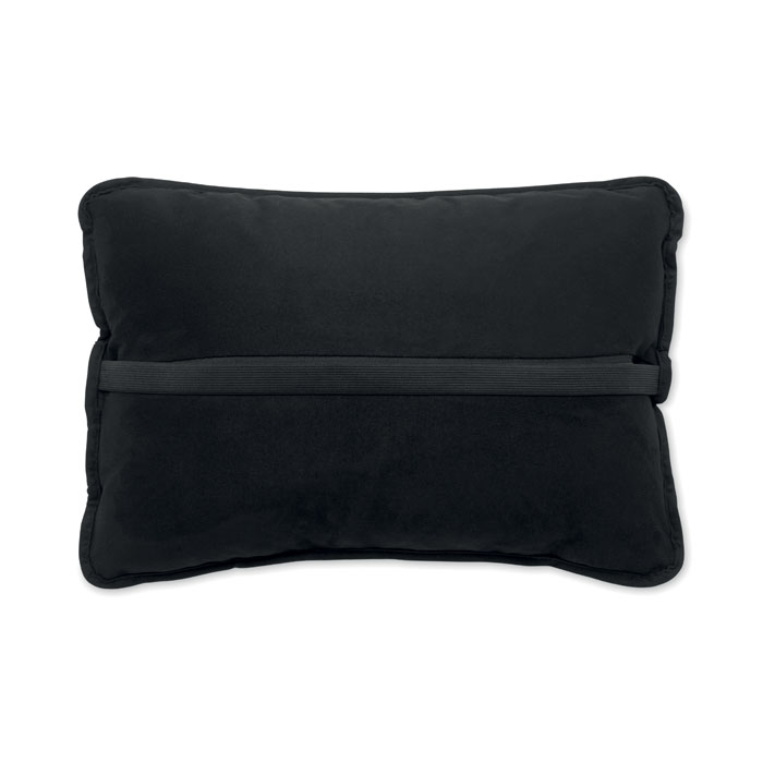 Cuscino in tessuto scamosciato Nero item picture 1