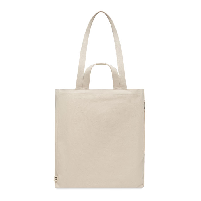 Recycled cotton shopping bag Beige item picture back