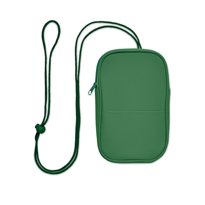 RPET cross body travel pouch Verde item picture back