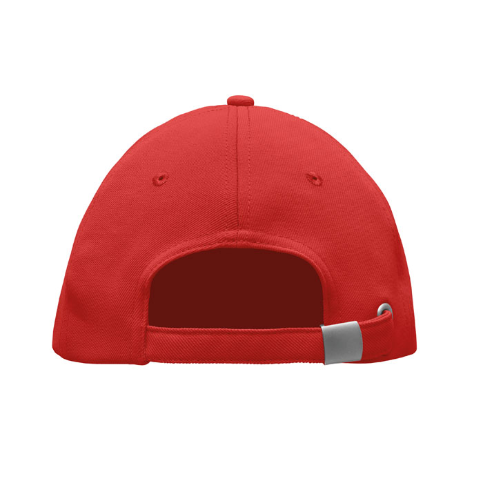 RPET 5 panel baseball cap Rosso item picture back