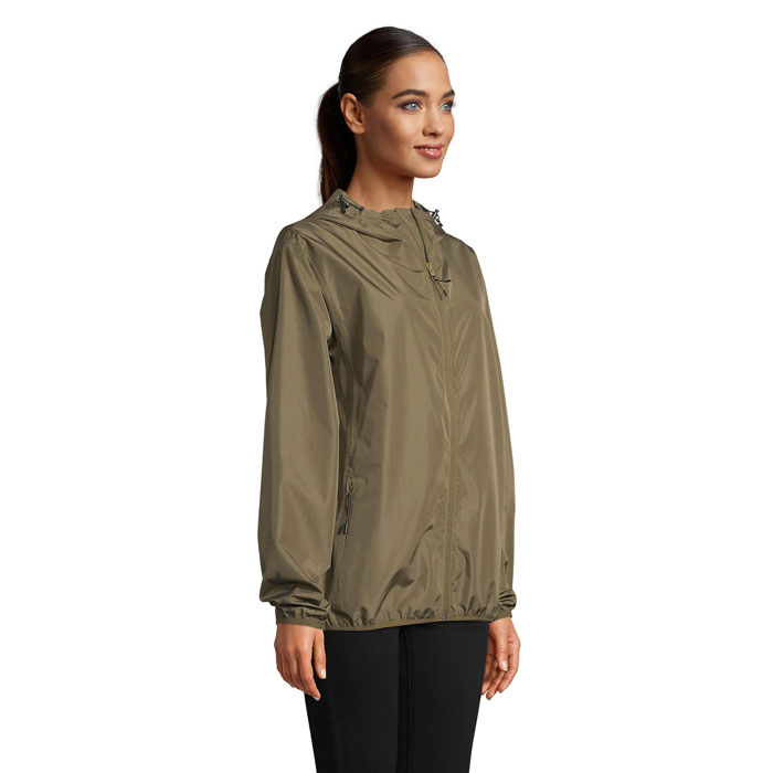 ANDREA UNISEX WINDBREAKER Deep Khaki item picture back