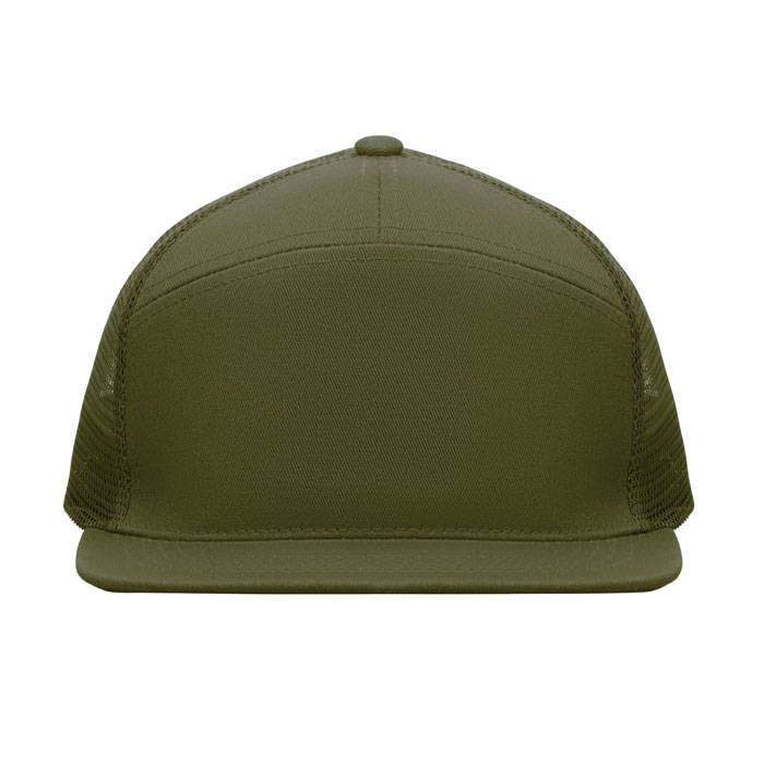 7 panel flat visor cap Verde Militare item picture back